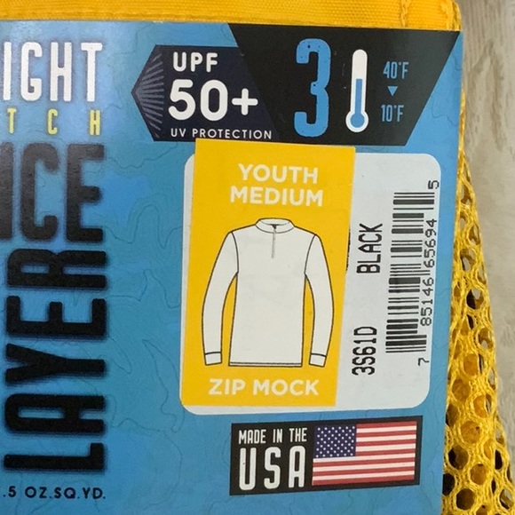 Polarmax 3.0 SUPER MIDWEIGHT ZIP MOCK - Black - Picture 10 of 13